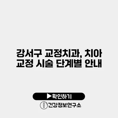 강서구 교정치과, 치아 교정 시술 단계별 안내