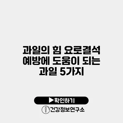 과일의 힘 요로결석 예방에 도움이 되는 과일 5가지