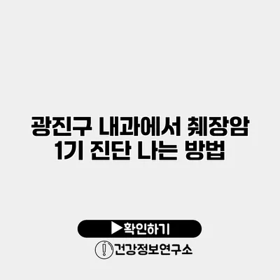 광진구 내과에서 췌장암 1기 진단 나는 방법