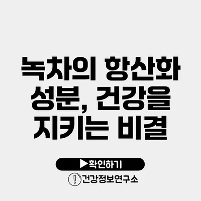녹차의 항산화 성분, 건강을 지키는 비결