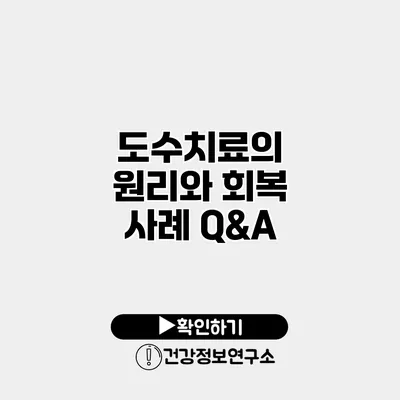 도수치료의 원리와 회복 사례 Q&A