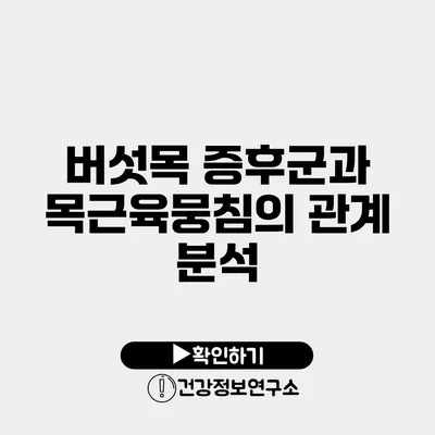 버섯목 증후군과 목근육뭉침의 관계 분석