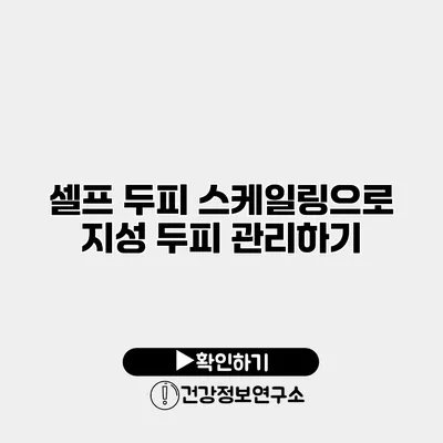 셀프 두피 스케일링으로 지성 두피 관리하기