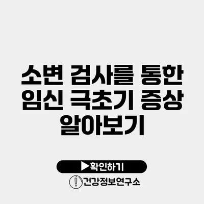 소변 검사를 통한 임신 극초기 증상 알아보기