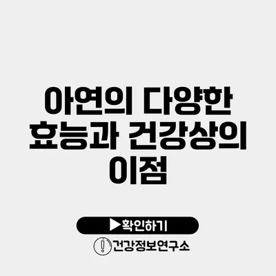 아연의 다양한 효능과 건강상의 이점