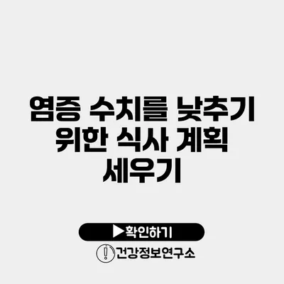 염증 수치를 낮추기 위한 식사 계획 세우기