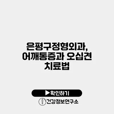 은평구정형외과, 어깨통증과 오십견 치료법