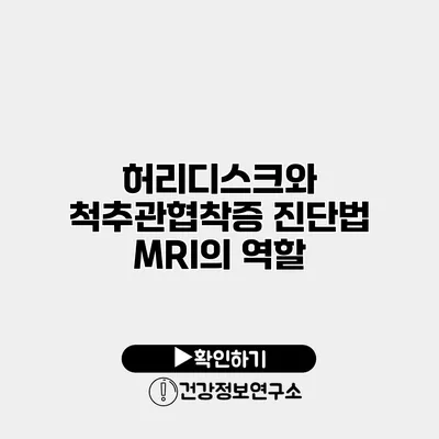 허리디스크와 척추관협착증 진단법 MRI의 역할