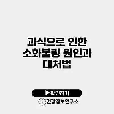 과식으로 인한 소화불량 원인과 대처법