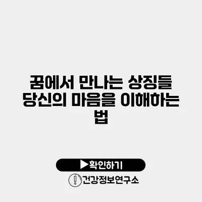 꿈에서 만나는 상징들 당신의 마음을 이해하는 법