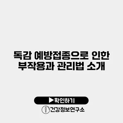 독감 예방접종으로 인한 부작용과 관리법 소개