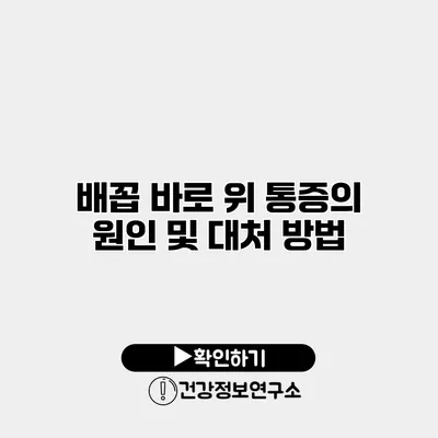 배꼽 바로 위 통증의 원인 및 대처 방법