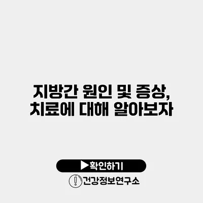 지방간 원인 및 증상, 치료에 대해 알아보자