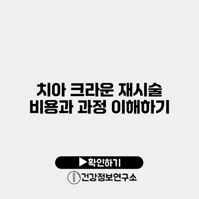 치아 크라운 재시술 비용과 과정 이해하기