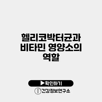 헬리코박터균과 비타민 영양소의 역할