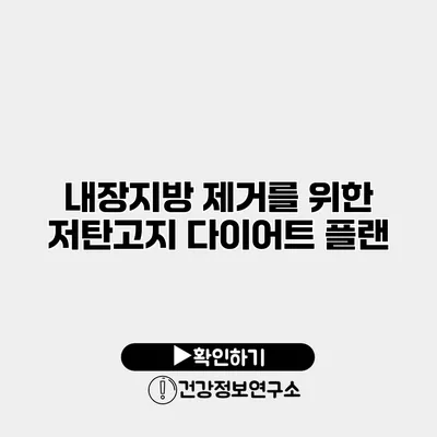 내장지방 제거를 위한 저탄고지 다이어트 플랜