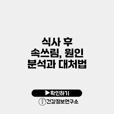 식사 후 속쓰림, 원인 분석과 대처법